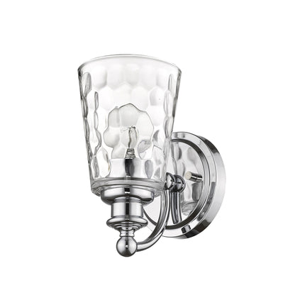 Silver & PebbGlass Wall Light