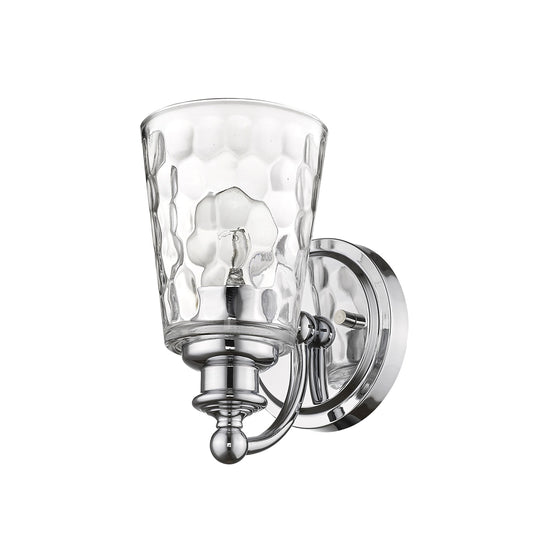 Silver & PebbGlass Wall Light