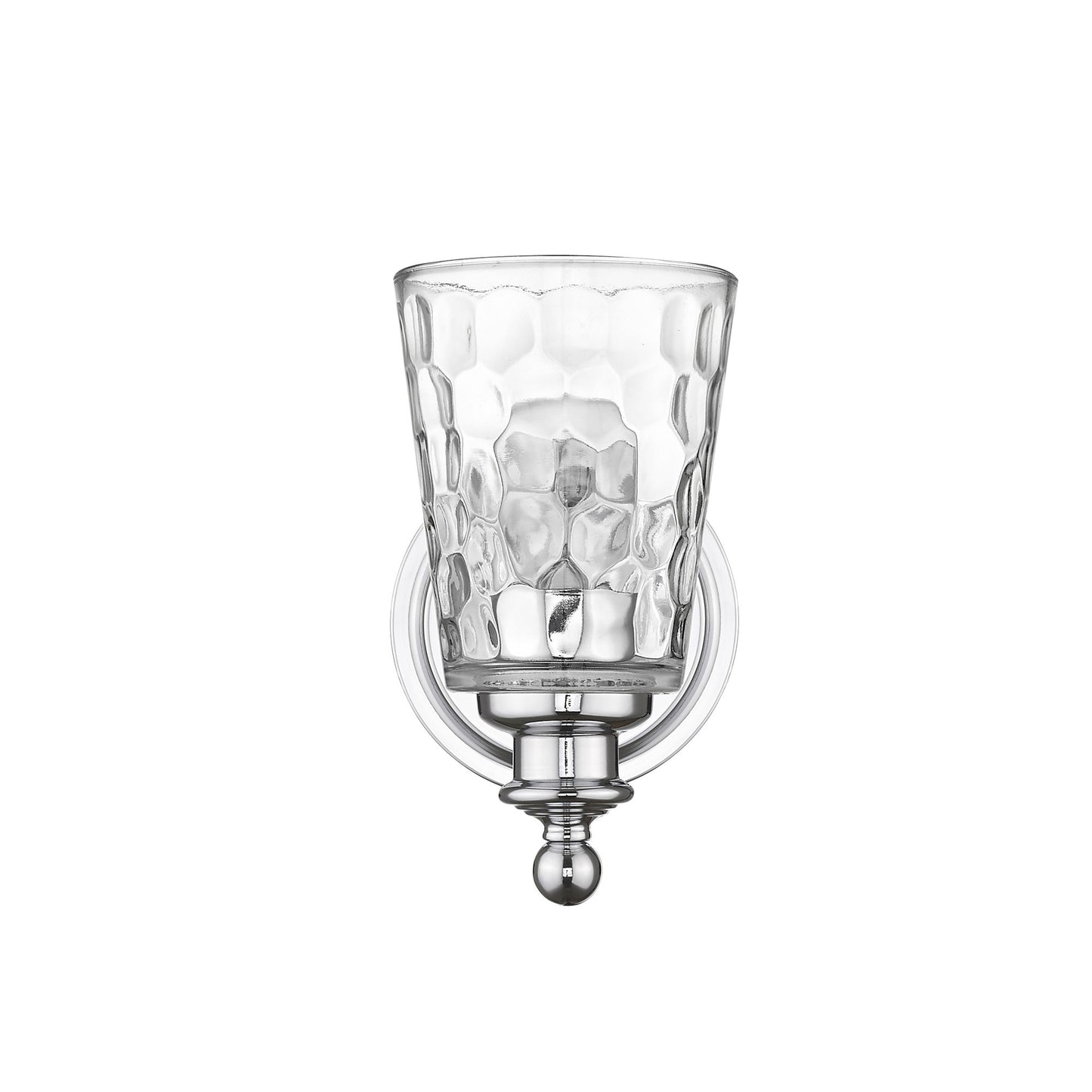 Silver & PebbGlass Wall Light