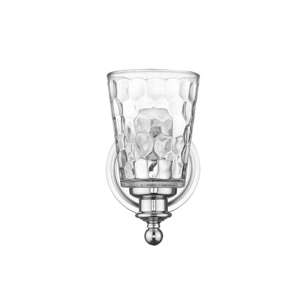 Silver & PebbGlass Wall Light