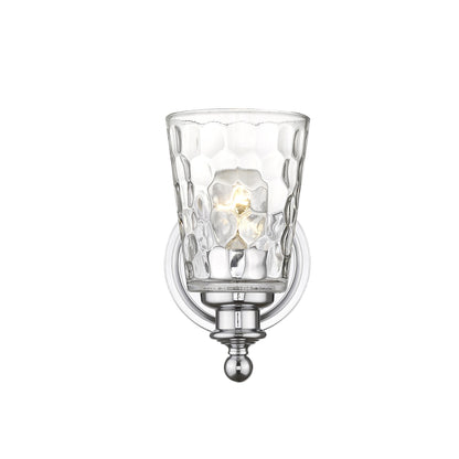 Silver & PebbGlass Wall Light