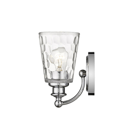 Silver & PebbGlass Wall Light