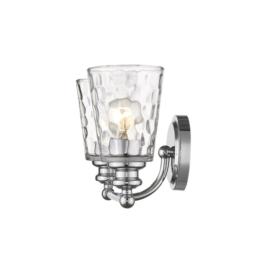 Silver & PebbGlass Two Light Wall Light