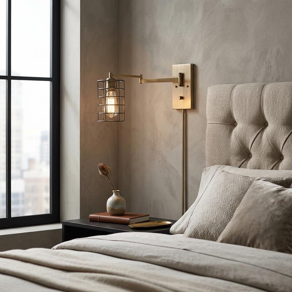 Industrial Gold Wall Sconce