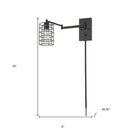 Industrial Bronze Wall Sconce