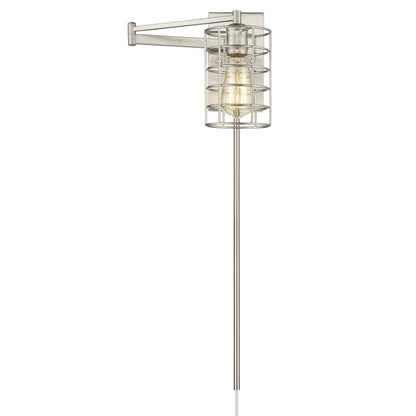 Industrial Silver Wall Sconce