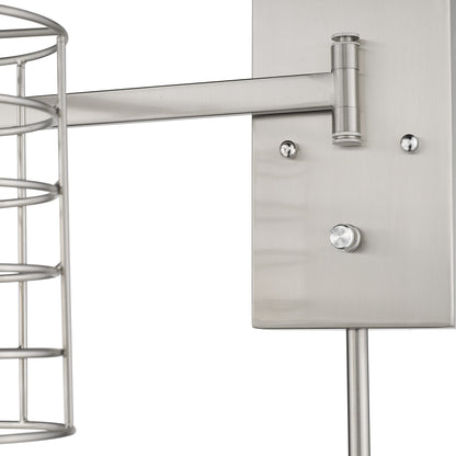 Industrial Silver Wall Sconce