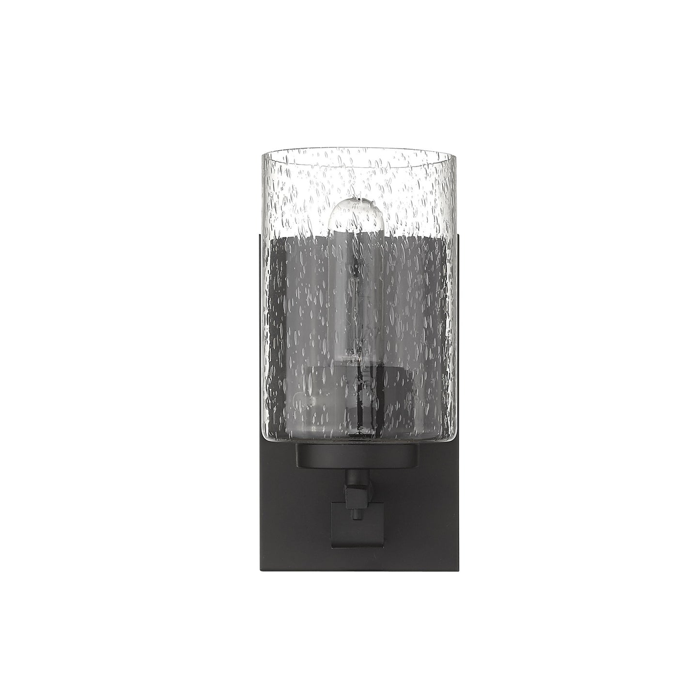 Bronze & Textured Glass Wall Sconce