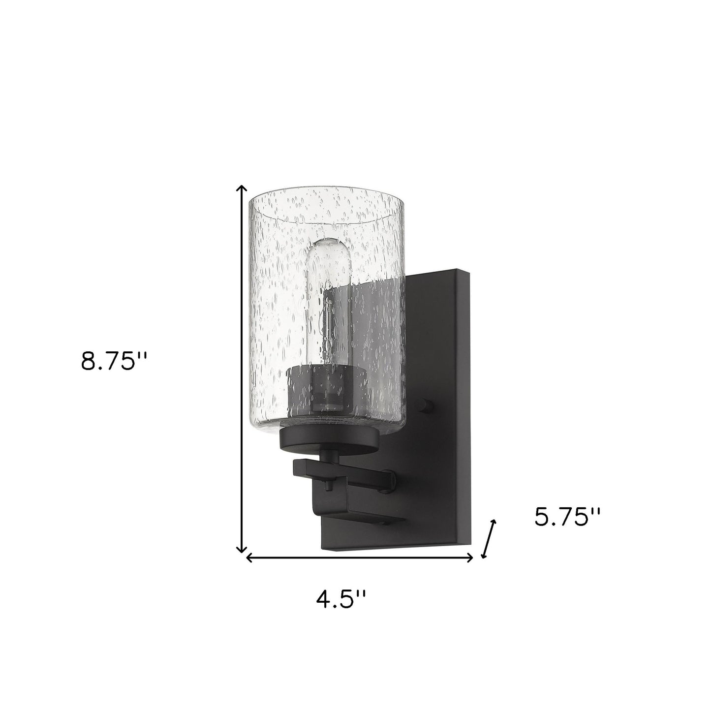 Bronze & Textured Glass Wall Sconce