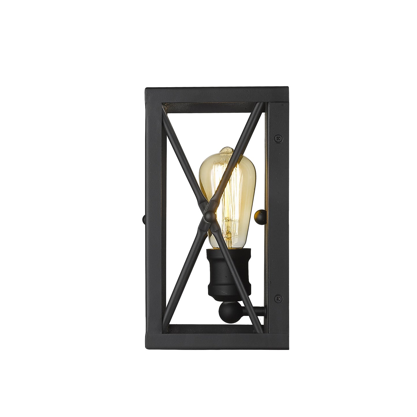 Matte Black Geometric Wall Light