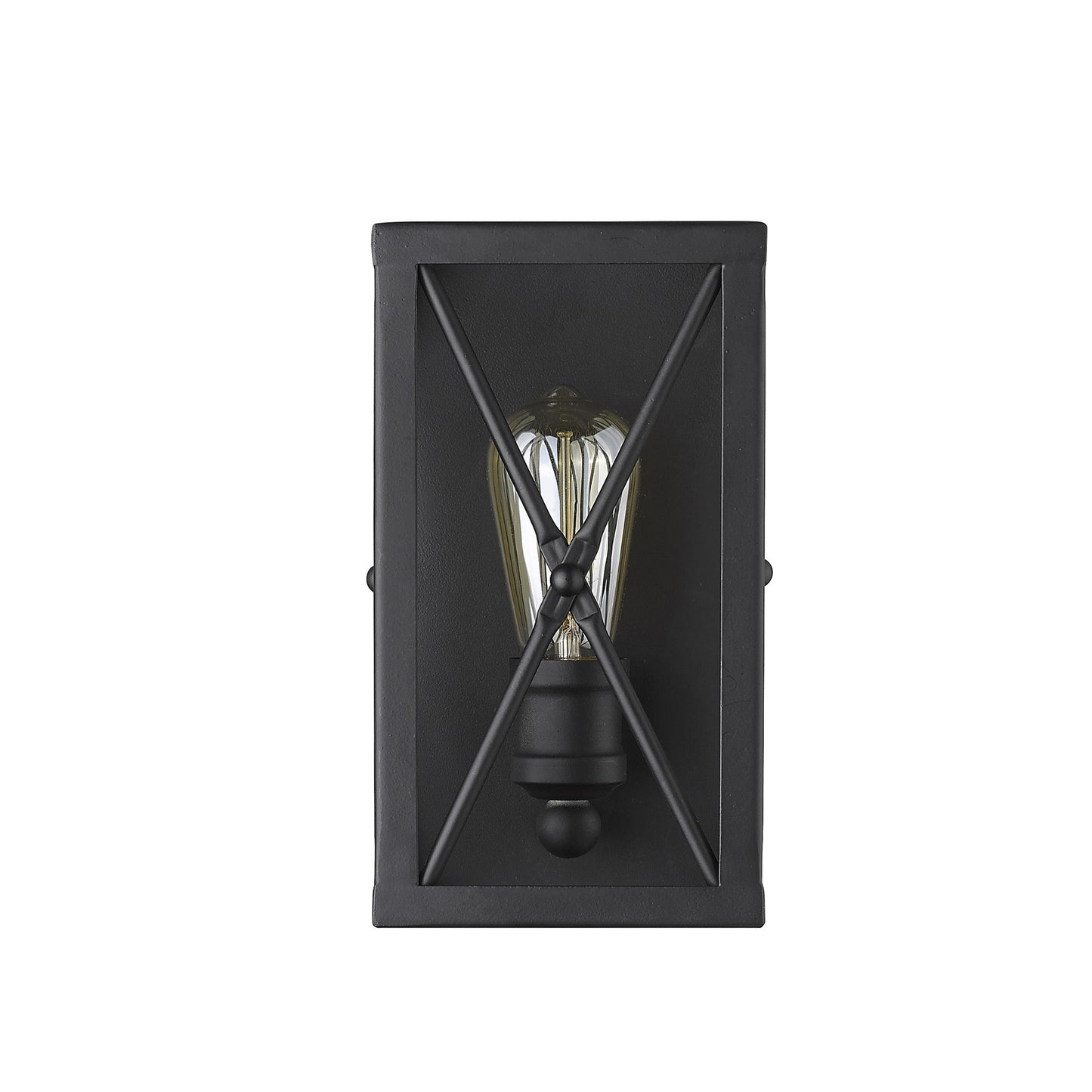 Matte Black Geometric Wall Light