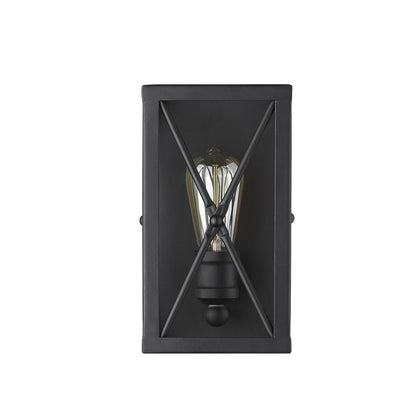 Matte Black Geometric Wall Light