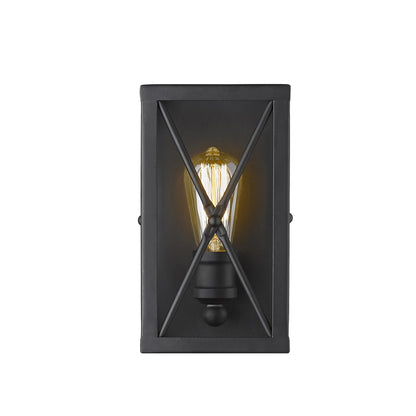 Matte Black Geometric Wall Light