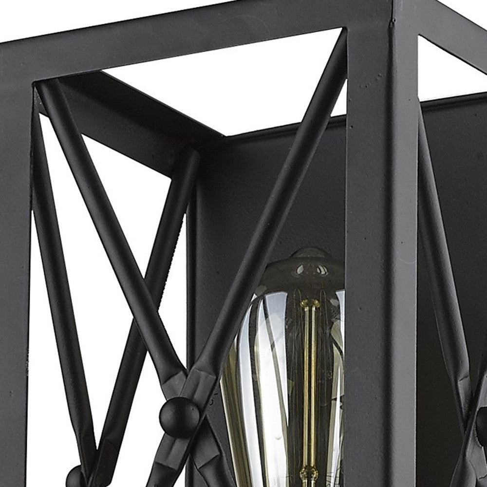 Matte Black Geometric Wall Light