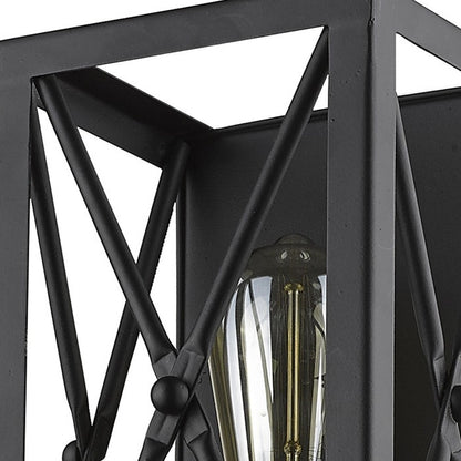 Matte Black Geometric Wall Light