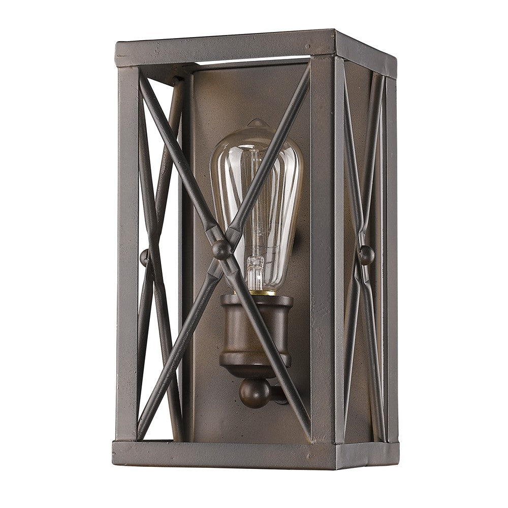 Antique Bronze Geometric Wall Light