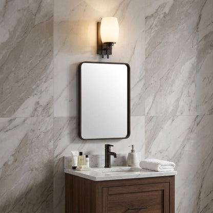 Geometric Bronze Wall Sconce