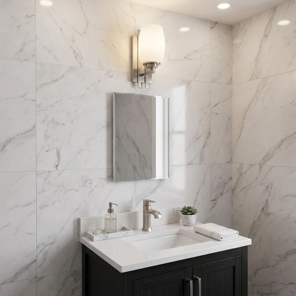 Geometric Silver Wall Sconce