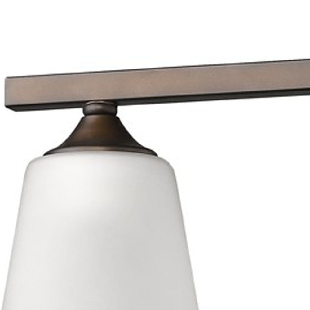 Three Light Bronze Vanity Wall Light