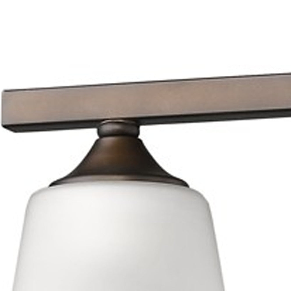 Three Light Bronze Vanity Wall Light