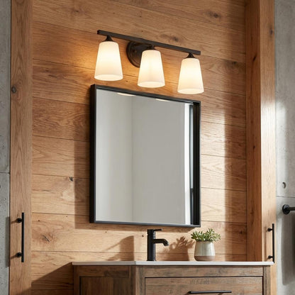 Three Light Bronze Vanity Wall Light