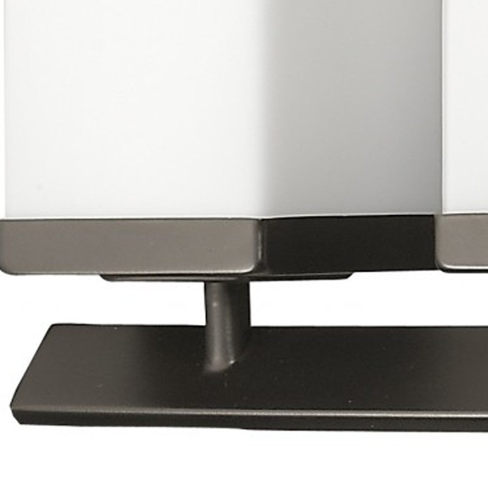 Burgundy 5-Light Oil-Rubbed Bronze Vanity Light w/ Etched Glass Shades