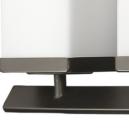 Burgundy 5-Light Oil-Rubbed Bronze Vanity Light w/ Etched Glass Shades