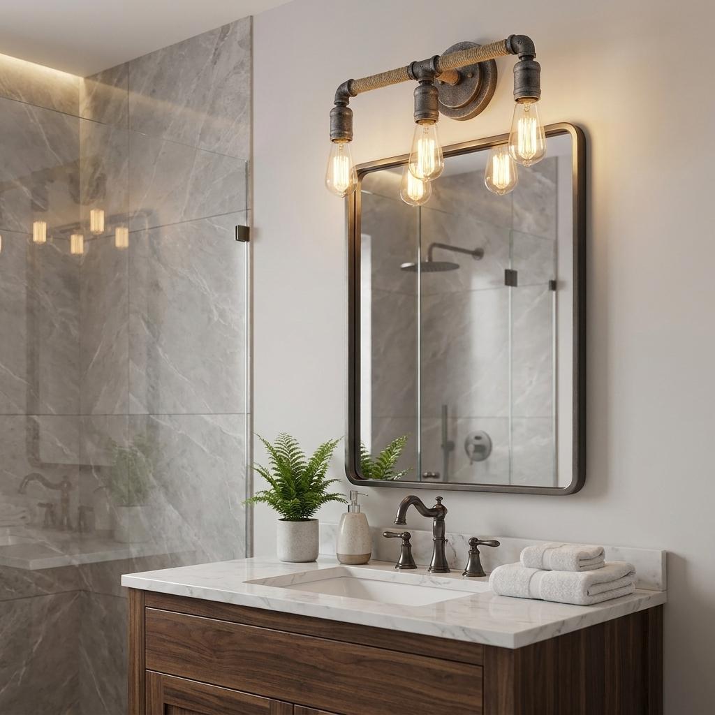 Grayson 3-Light Antique Gray Vanity