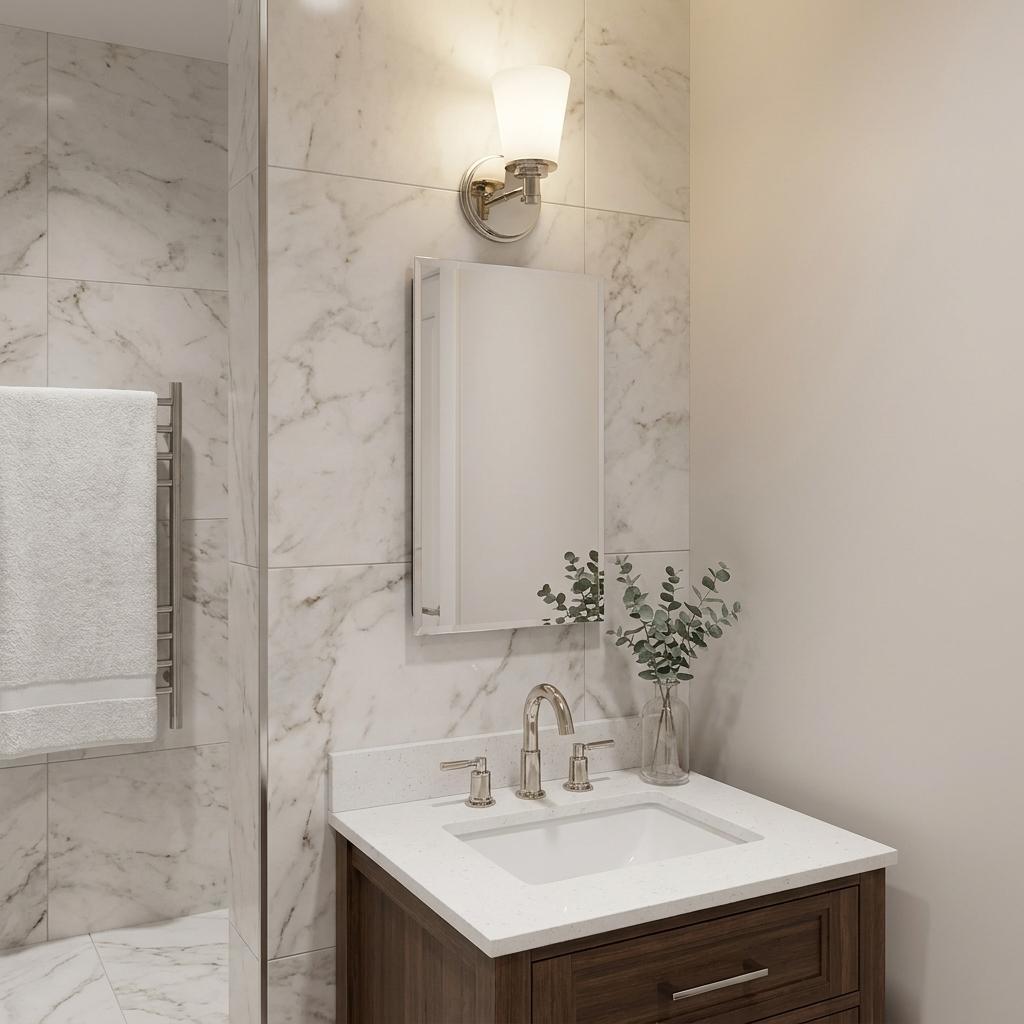 Silver Wall Light