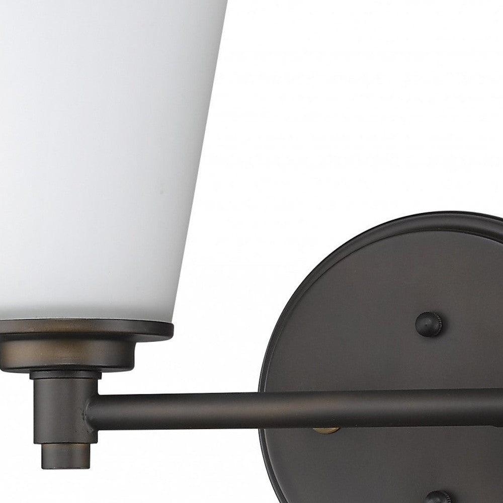 Two Light Bronze Wall Light