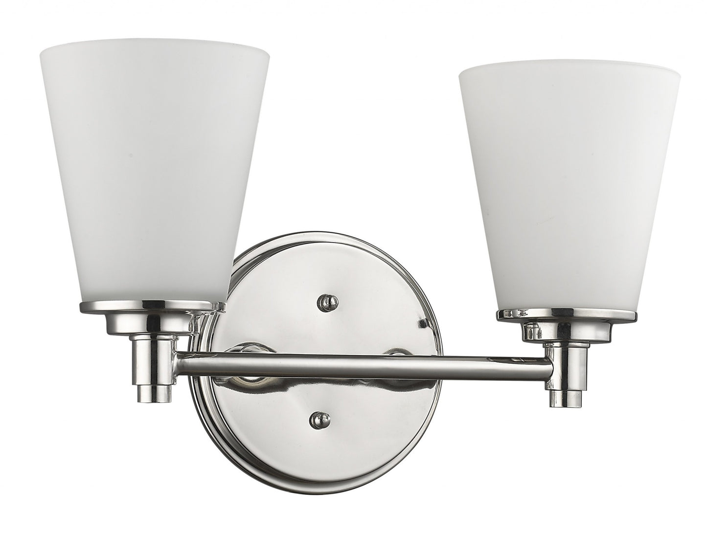 Two Light Silver Wall Light