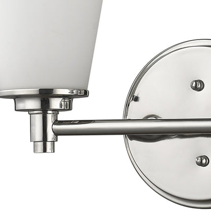 Two Light Silver Wall Light