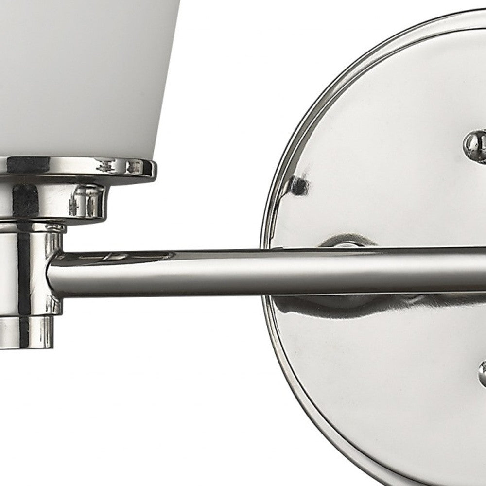 Two Light Silver Wall Light