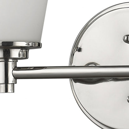 Two Light Silver Wall Light