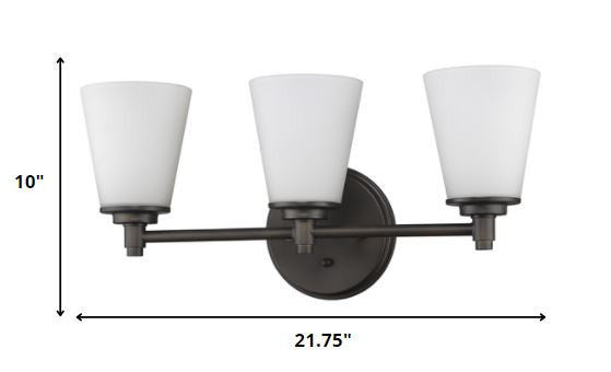 Three Light Bronze Wall Light