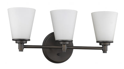 Three Light Bronze Wall Light