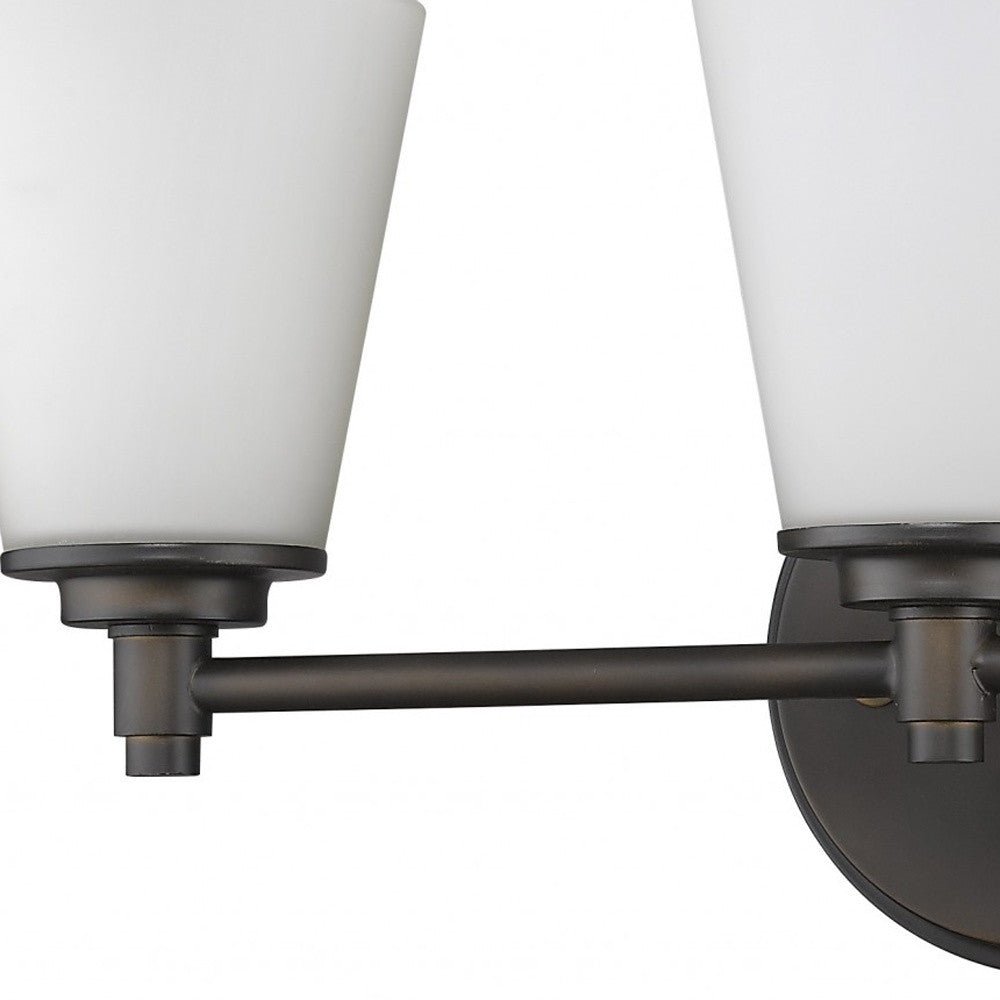 Three Light Bronze Wall Light