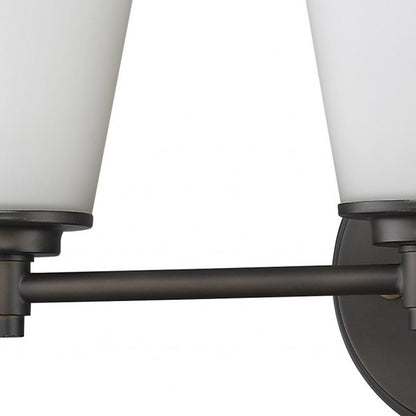 Three Light Bronze Wall Light