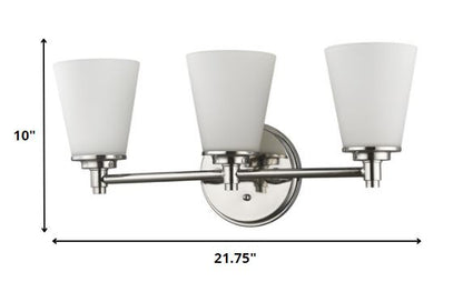 Three Light Silver Wall Light