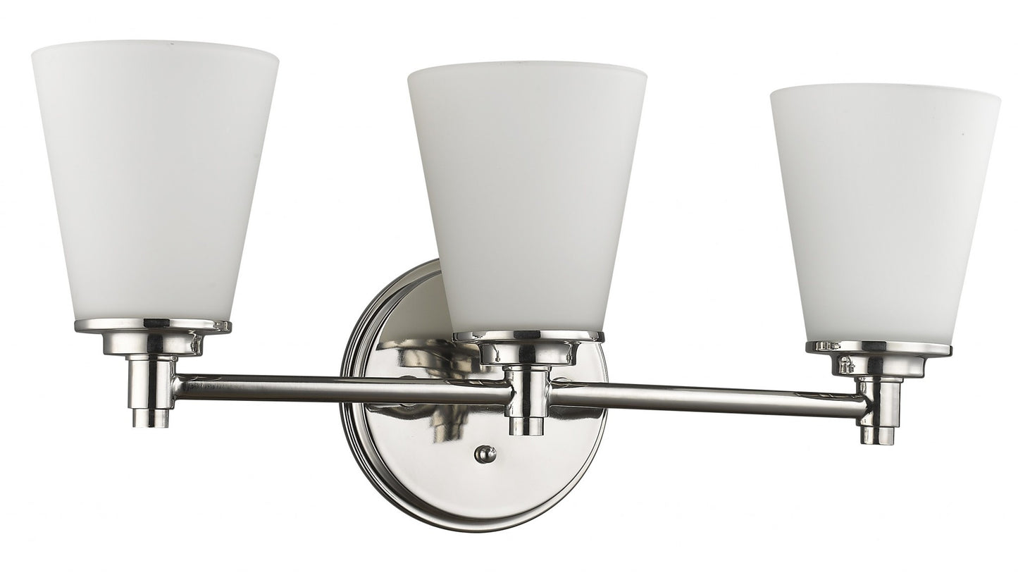 Three Light Silver Wall Light