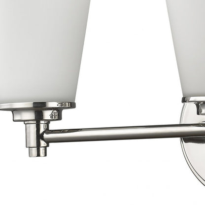 Three Light Silver Wall Light