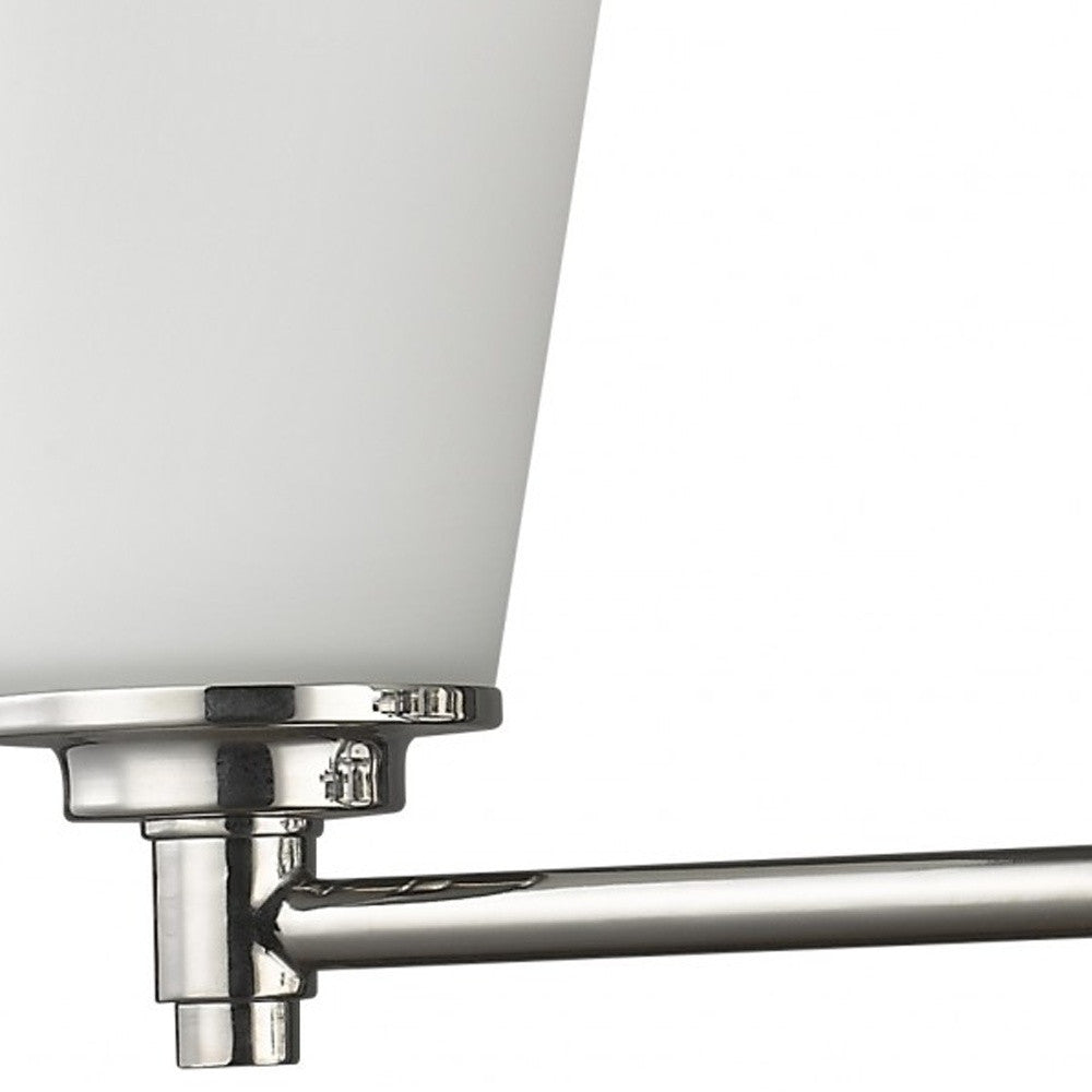 Three Light Silver Wall Light