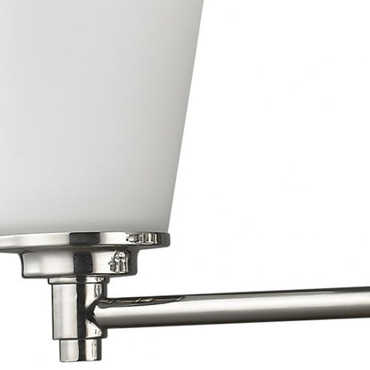 Three Light Silver Wall Light