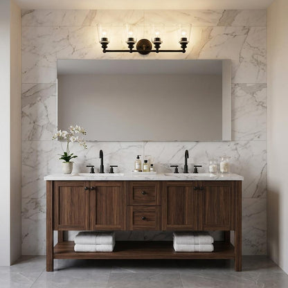 Ceil 4-Light Matte Black Vanity