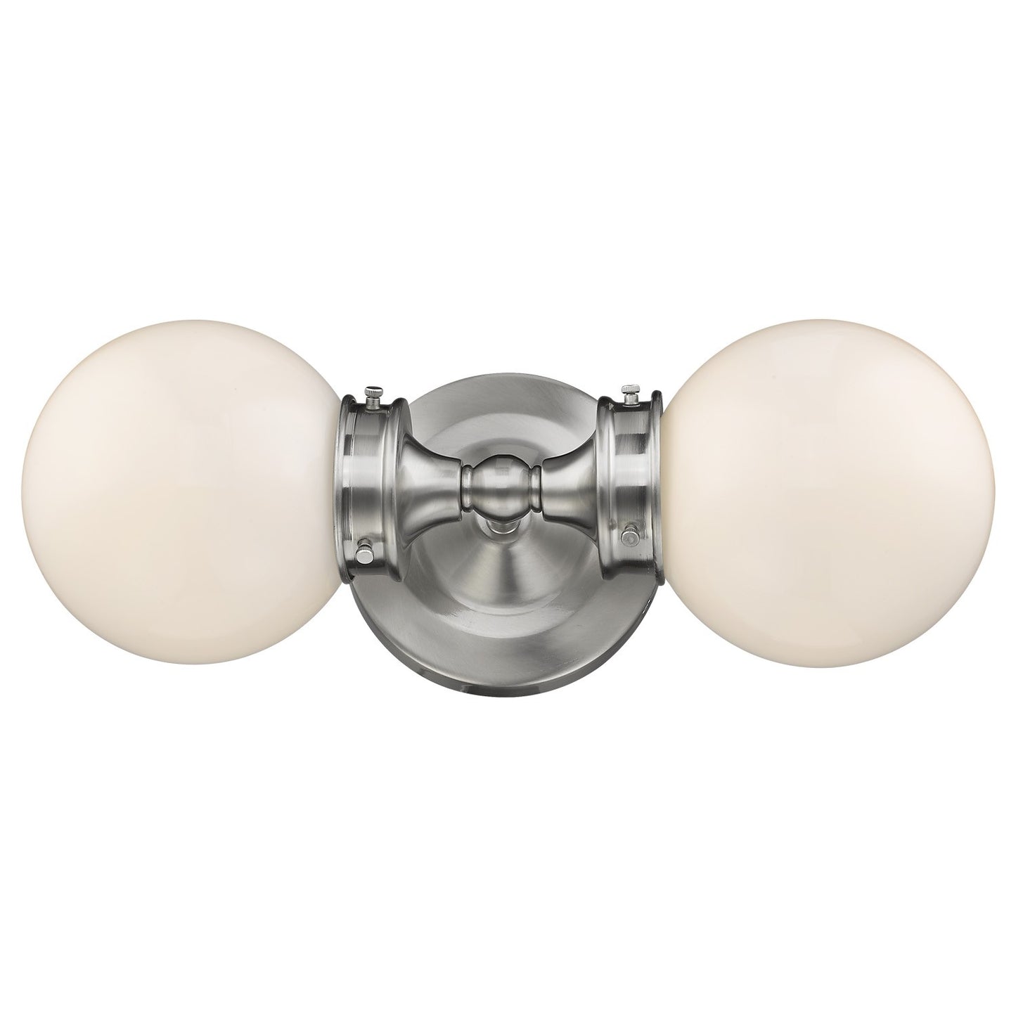 Two Light Silver Wall Sconce