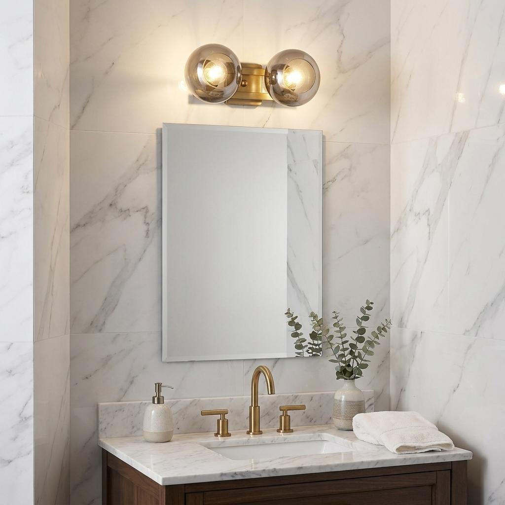 Lunette 2-Light Aged Brass Sconce
