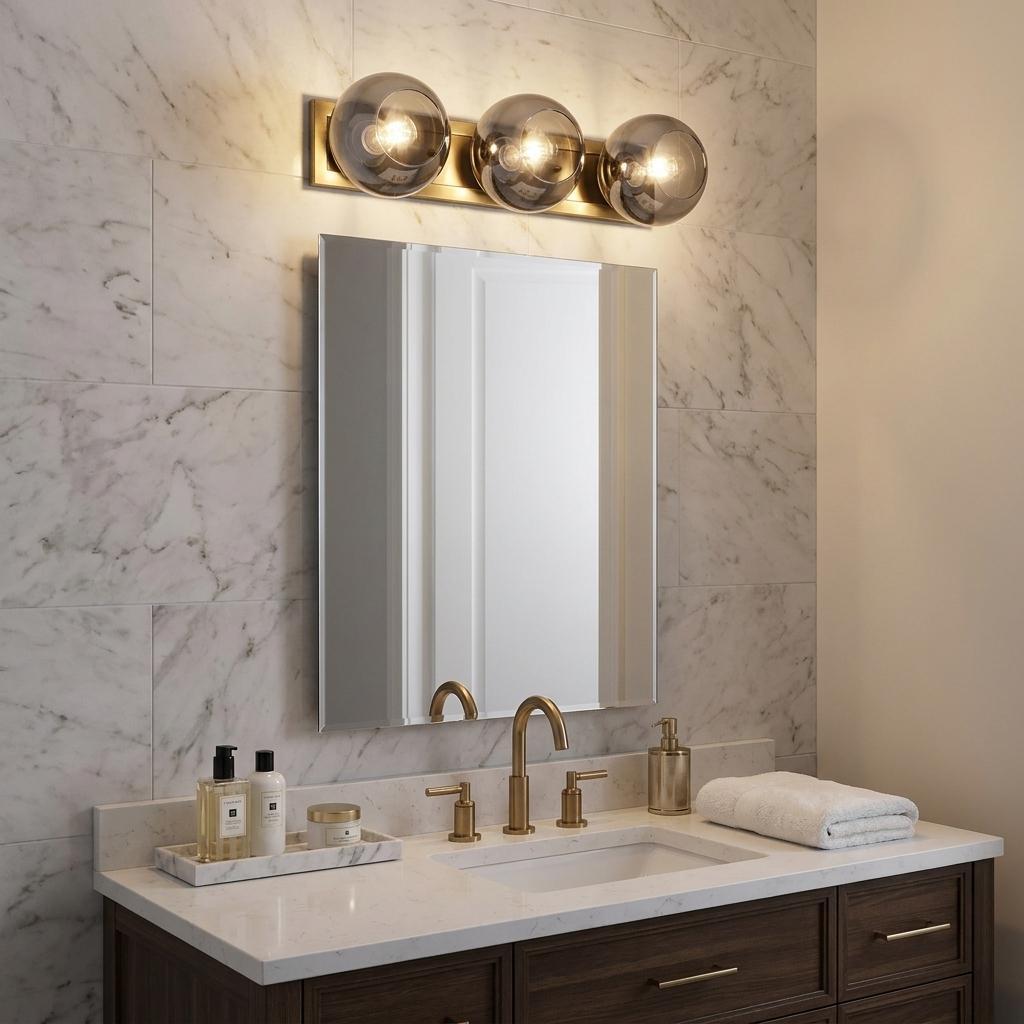 Lunette 3-Light Aged Brass Sconce