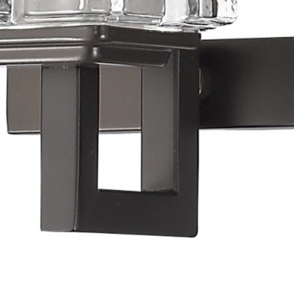 Coralie 3-Light Oil-Rubbed Bronze Sconce w/ Pressed Crystal Shades