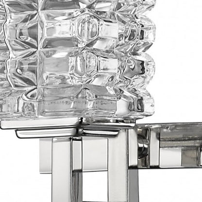 Coralie 3-Light Nickel Sconce w/ Pressed Crystal Shades