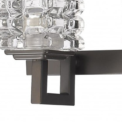 Coralie 5-Light Oil-Rubbed Bronze Sconce w/ Pressed Crystal Shades